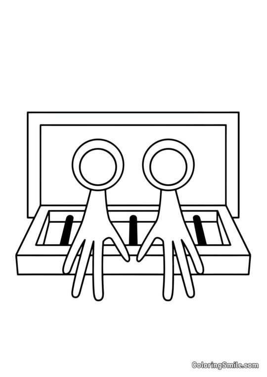 Lila sitzt in der Belüftung - Ausmalbild