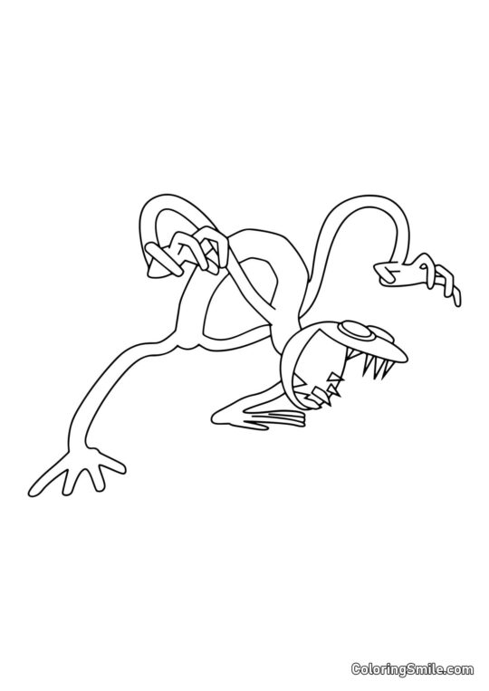 Gefährliches Lila von Rainbow Friends - Ausmalbild