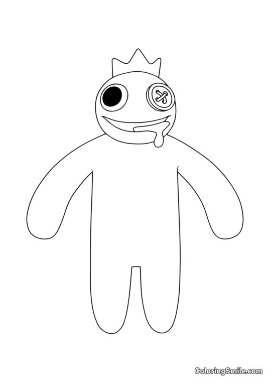 Blau von Rainbow Friends - Ausmalbild