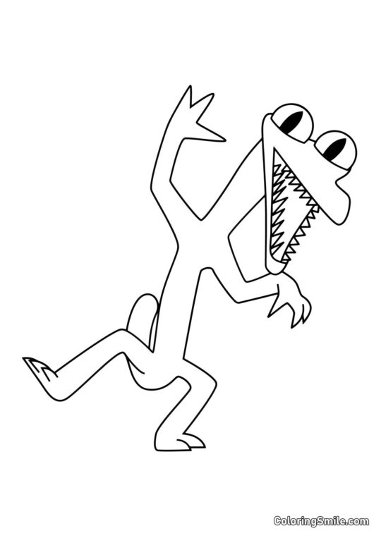 Orange tanzt - Ausmalbild