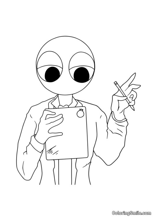 Rot mit einem Bleistift - Ausmalbild