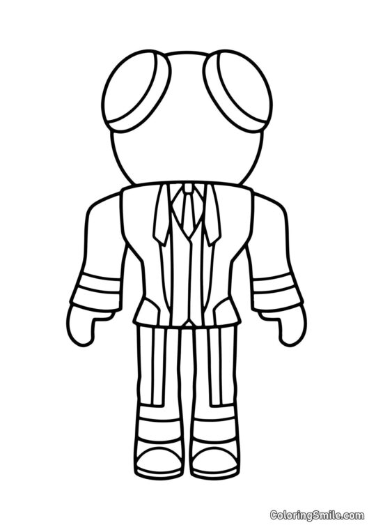 Rot in einem Kostüm - Ausmalbild