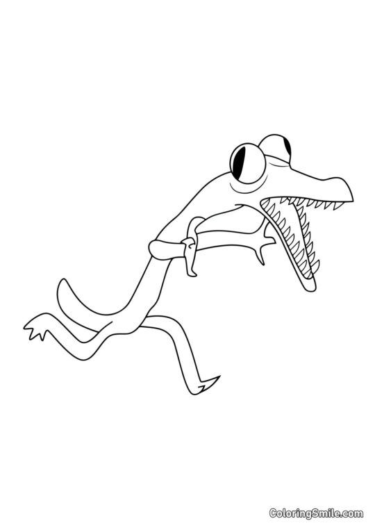 Orange läuft - Ausmalbild