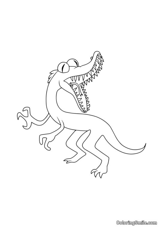 Verrücktes Orange von Rainbow Friends - Ausmalbild