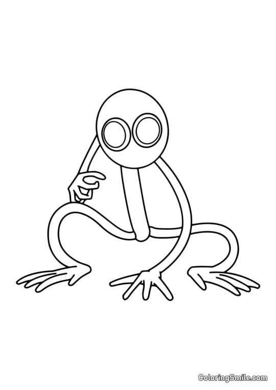 Lila von Rainbow Friends - Ausmalbild