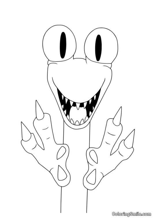 Orange mit großen Krallen - Ausmalbild