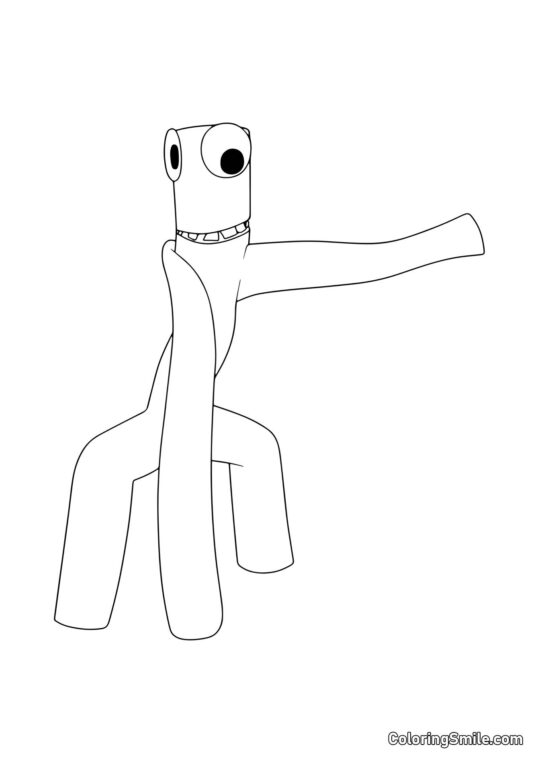 Großes Grün von Rainbow Friends - Ausmalbild