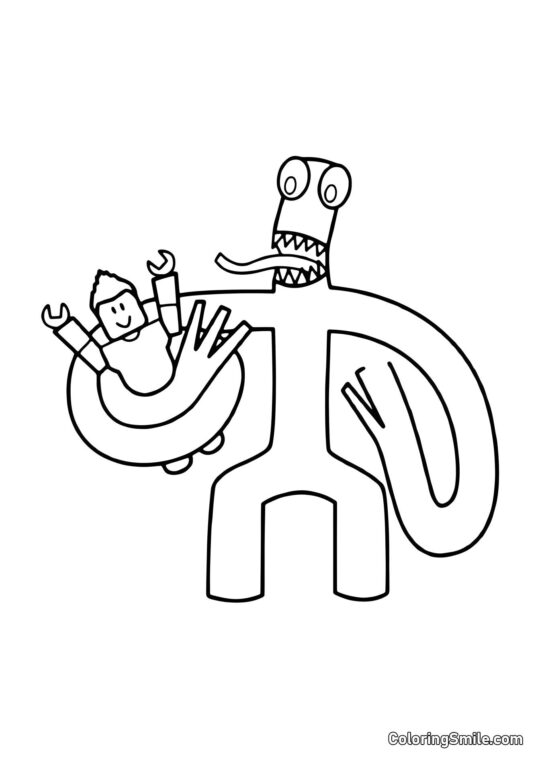 Grün hat den Spieler gefangen - Ausmalbild