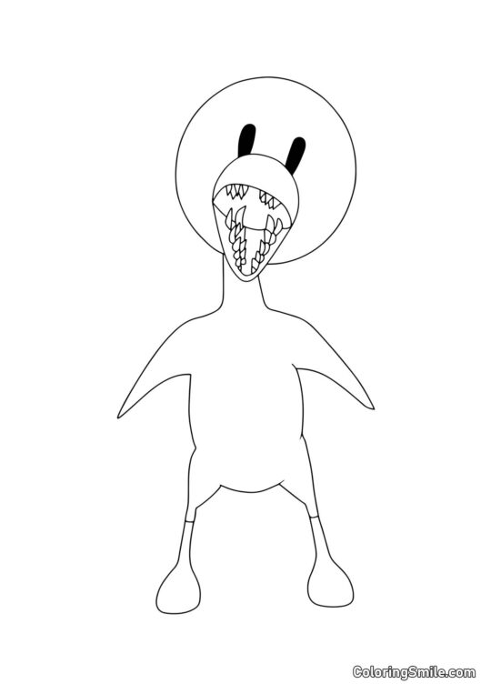 Gelb von Rainbow Friends - Ausmalbild