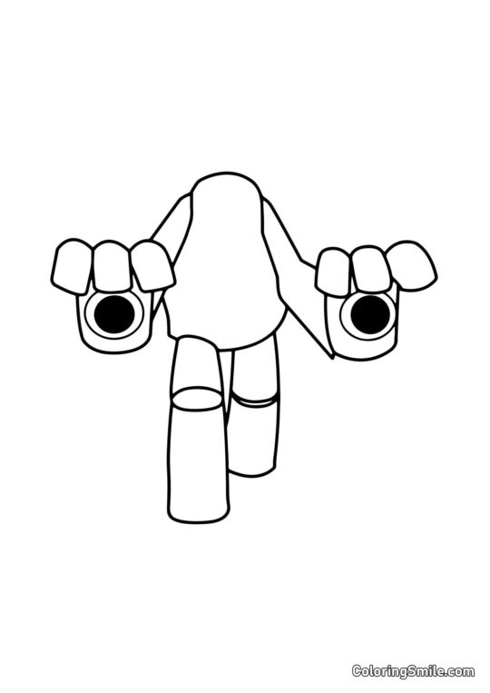 Weiß von Rainbow Friends - Ausmalbild