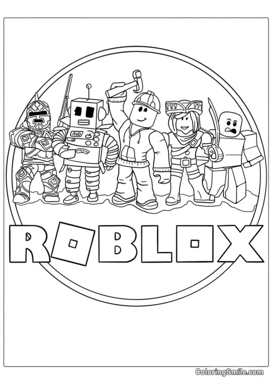 Roblox Logo Roblox Logo - Ausmalbild
