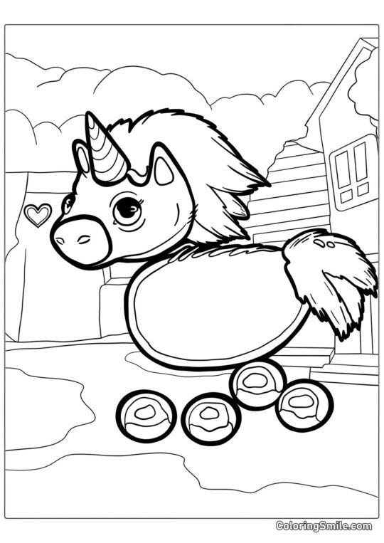 Roblox süßes Einhorn Roblox süßes Einhorn - Ausmalbild