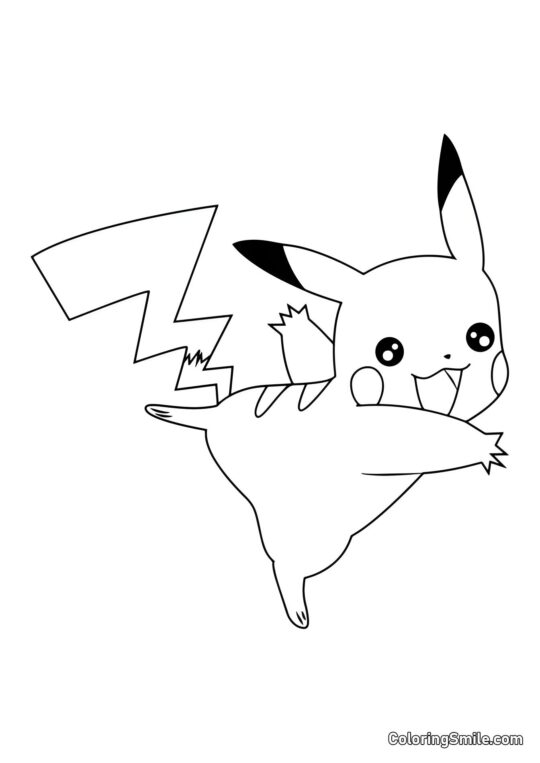 Pikachu Ballerina - Ausmalbild