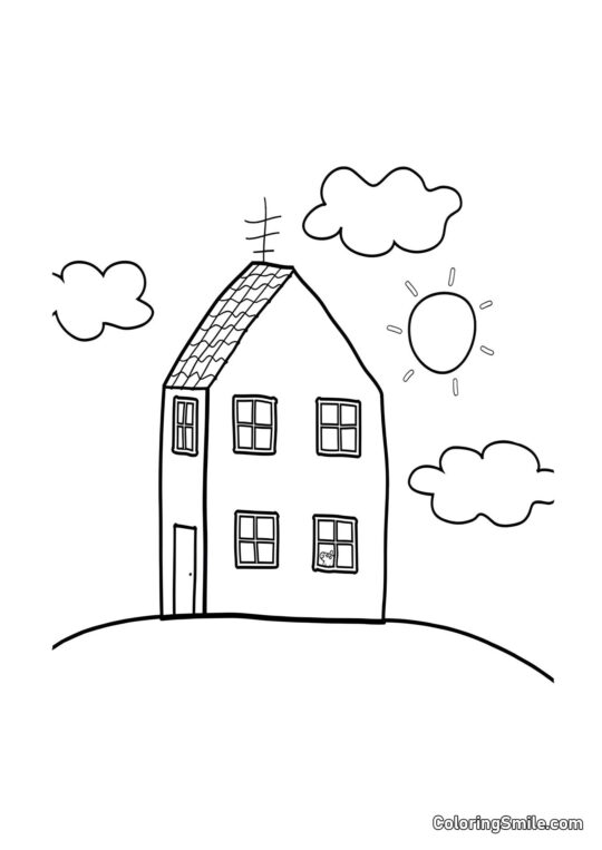 Peppa Pigs Haus - Ausmalbild