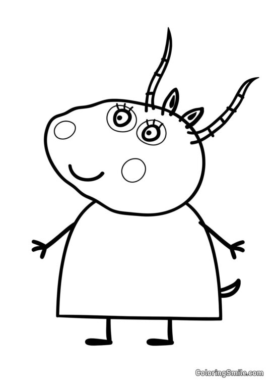 Madame Gazelle - Ausmalbild