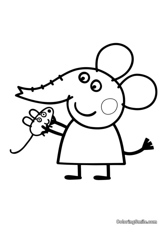 Emily Elefant - Ausmalbild