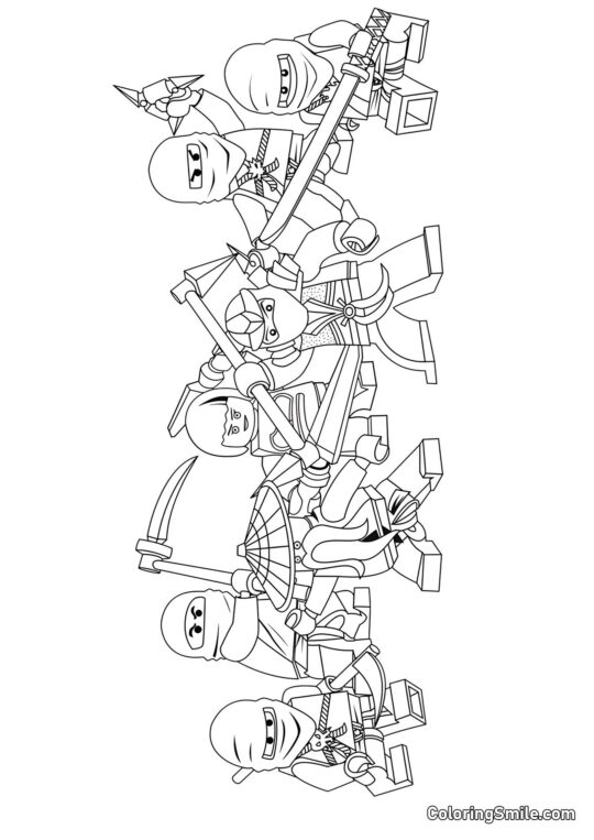 Alle Ninjago Alle Ninjago - Ausmalbild