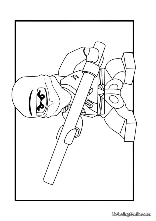 Schwarzer Ninja Schwarzer Ninja - Ausmalbild