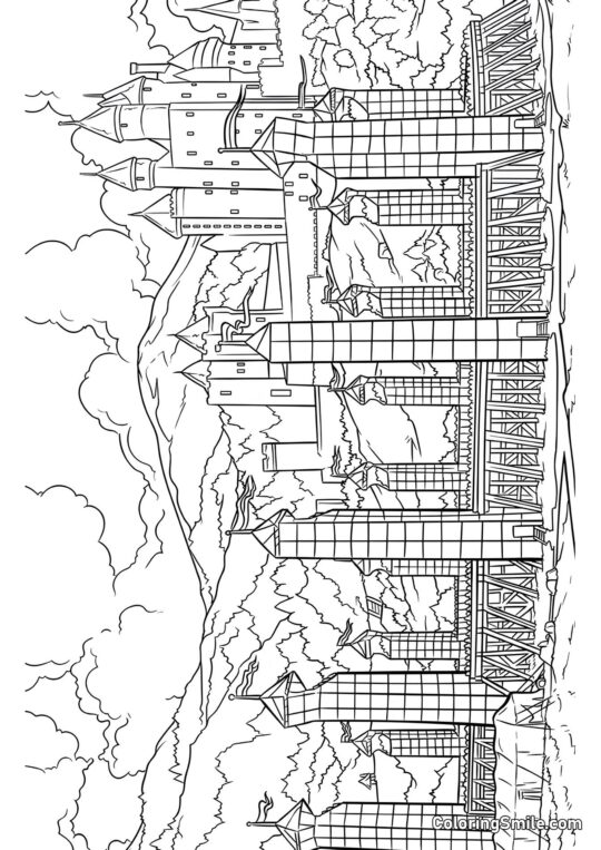 Quidditch-Stadion - Ausmalbild
