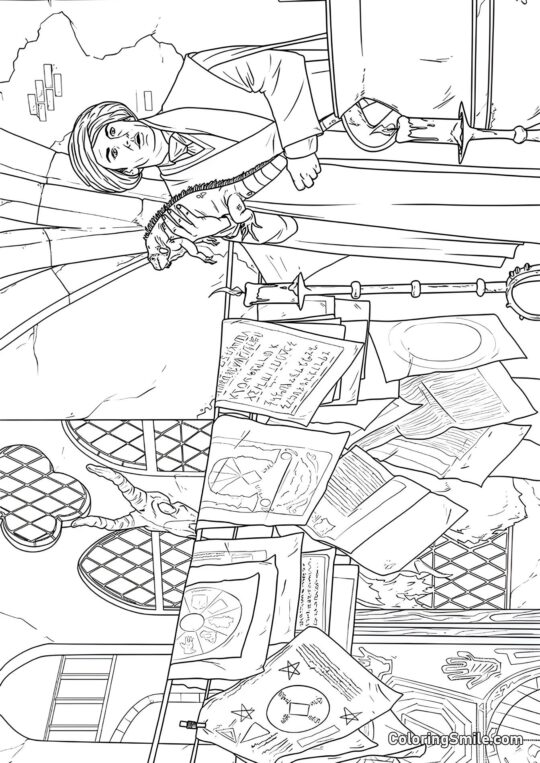 Professor Quirinus Quirrell - Ausmalbild