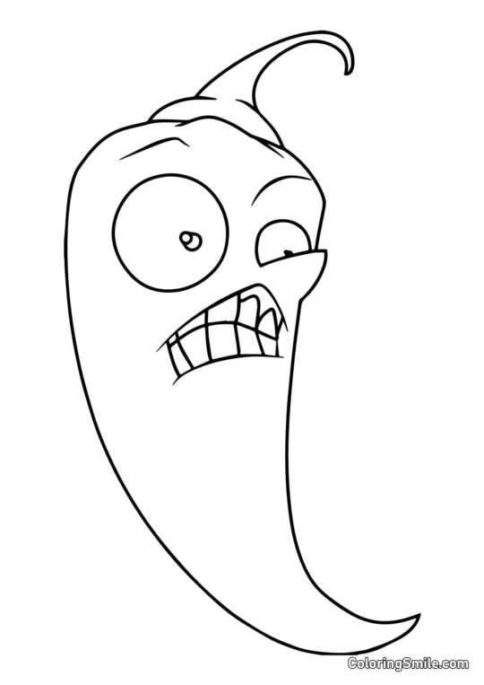 Jalapeno aus Plants vs. Zombies - Ausmalbild