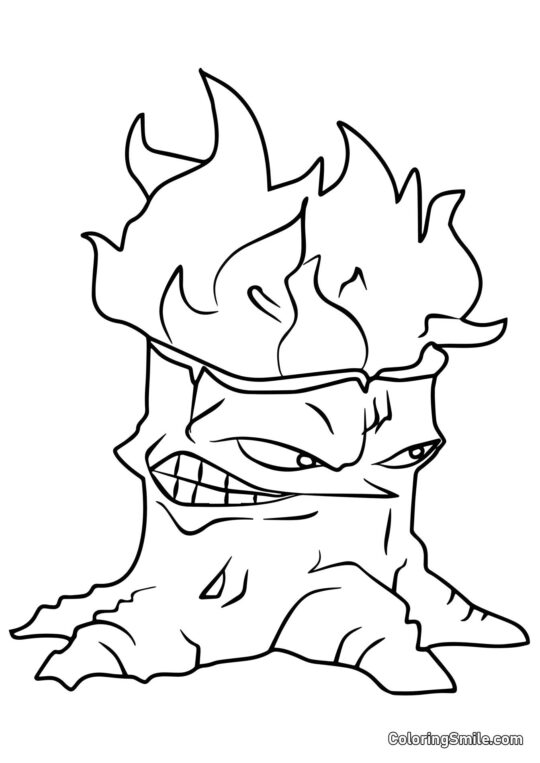 Fackelholz aus Plants vs. Zombies - Ausmalbild