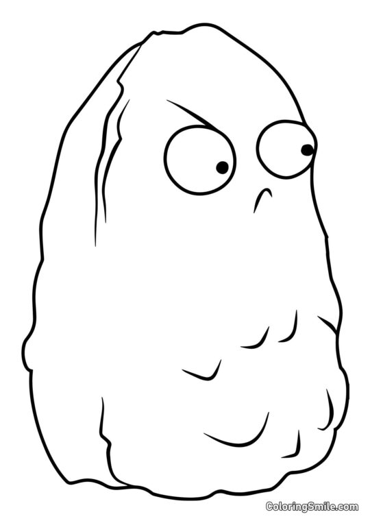 Große Nuss aus Plants vs. Zombies - Ausmalbild