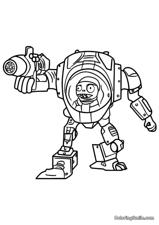 Z-Mech-Zombie - Ausmalbild