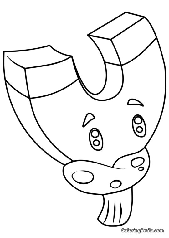 Magnet-Pilz aus Plants vs. Zombies - Ausmalbild