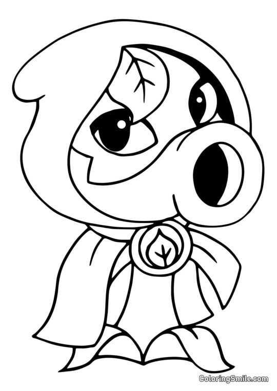 Grüner Schatten aus Plants vs. Zombies - Ausmalbild