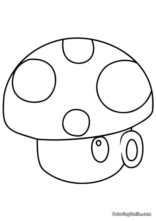 Puff-Pilz aus Plants vs. Zombies - Ausmalbild