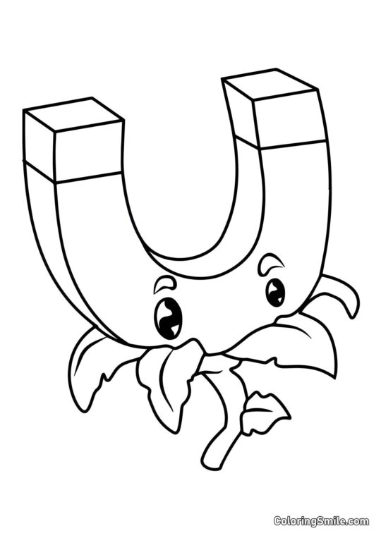 Goldmagnet aus Plants vs. Zombies - Ausmalbild