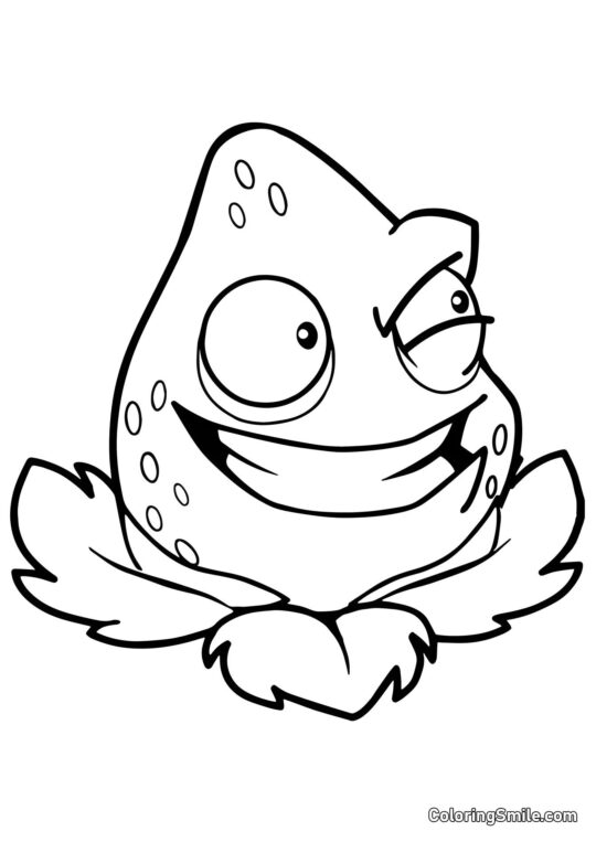 Explodierende Nuss aus Plants vs. Zombies - Ausmalbild