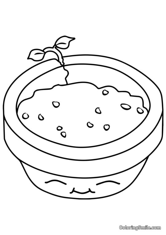 Blumentopf aus Plants vs. Zombies - Ausmalbild