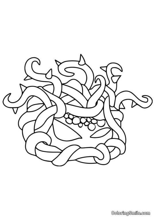 Knotenkelp aus Plants vs. Zombies - Ausmalbild