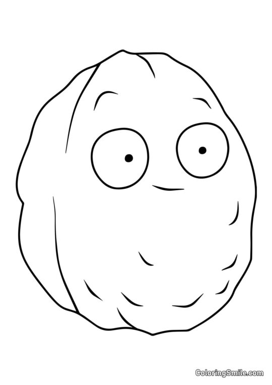 Wall-Nuss aus Plants vs. Zombies - Ausmalbild