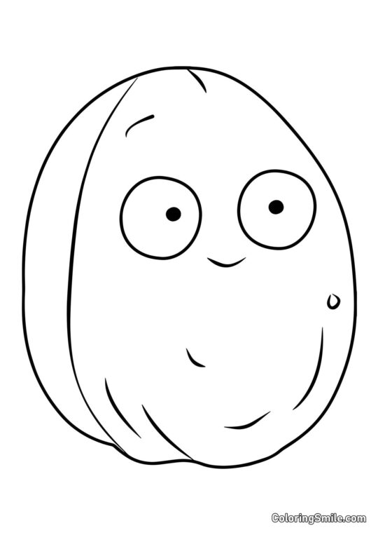 Explodo-Nuss aus Plants vs. Zombies - Ausmalbild