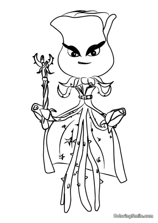 Rose aus Plants vs. Zombies - Ausmalbild