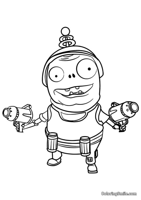 Teufel aus Plants vs. Zombies - Ausmalbild