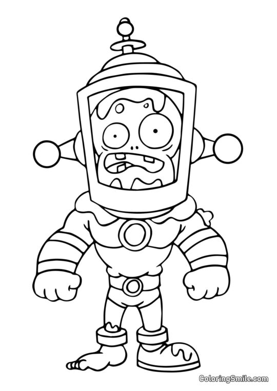 Giftiger Gehirn-Zombie - Ausmalbild