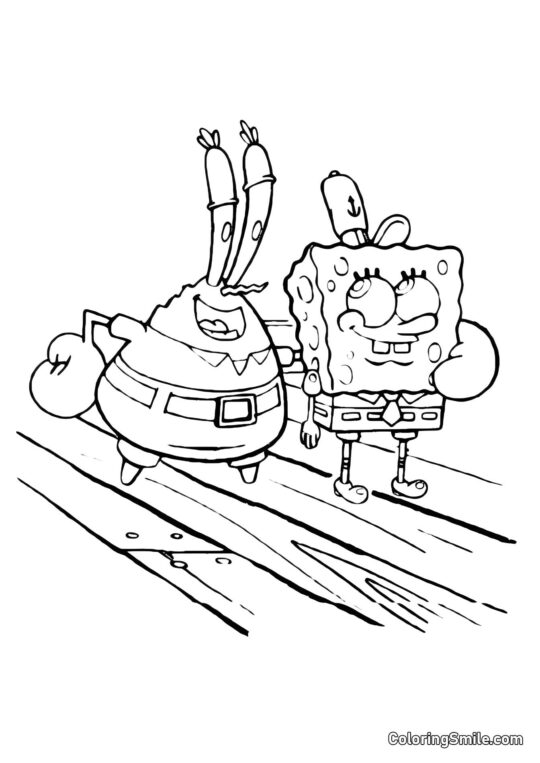 Stern Patrick schaut durch ein Teleskop Stern Patrick schaut durch ein Teleskop - Ausmalbild