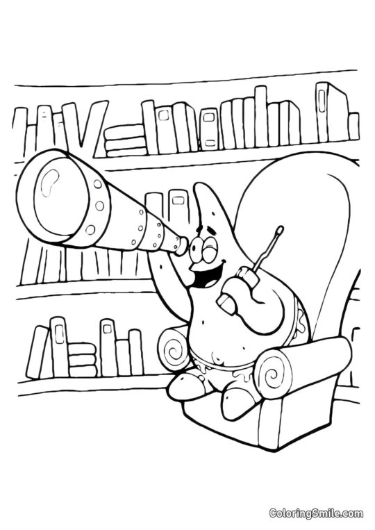 Patrick und SpongeBob mit Netzen Patrick und SpongeBob mit Netzen - Ausmalbild