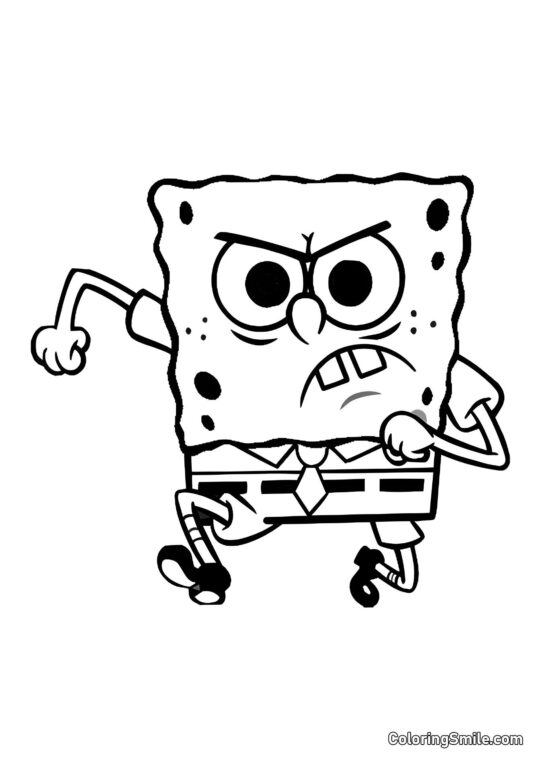 SpongeBob in einem Boot SpongeBob in einem Boot - Ausmalbild