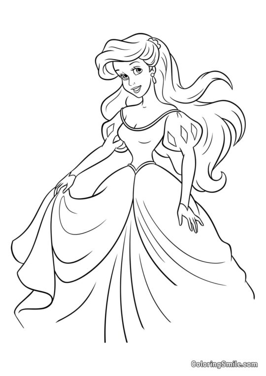 Prinzessin Ariel - Ausmalbild