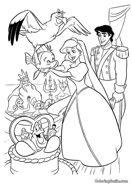 Meerjungfrau Ariel - Ausmalbild