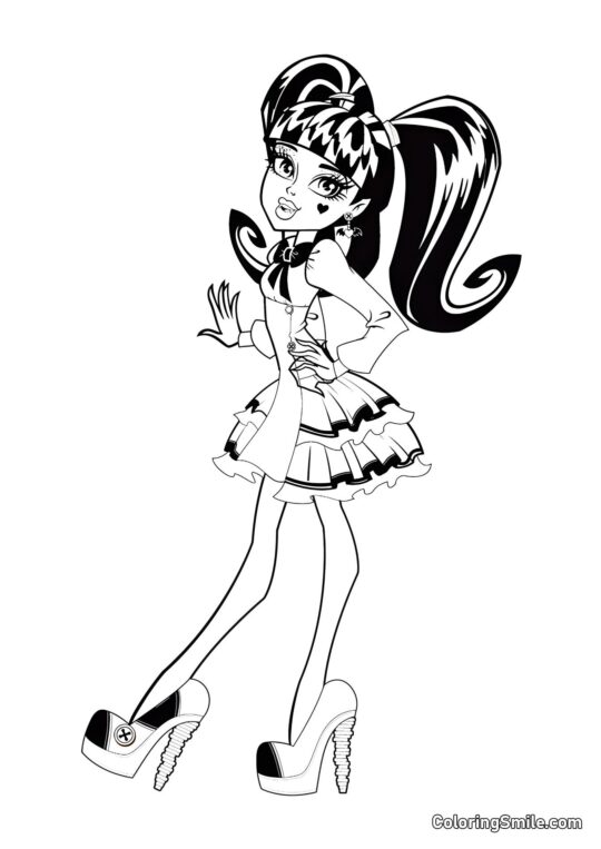 13 Wünsche Draculaura - Ausmalbild