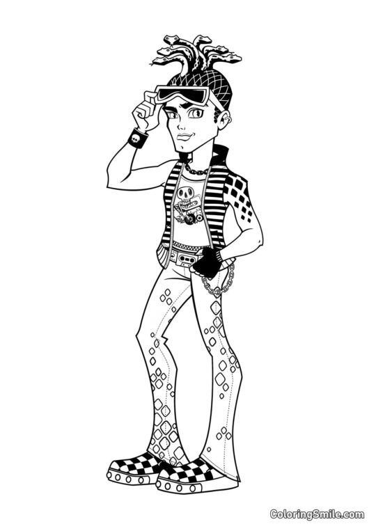 Deuce Gorgon, Sohn von Medusa - Ausmalbild