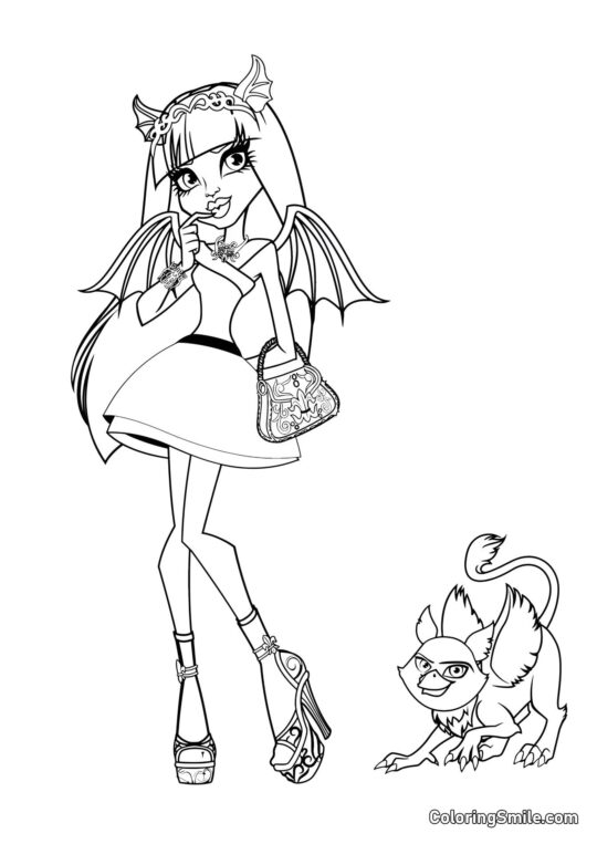 Rochelle Goyle und Gryphon-Gargoyle Roux - Ausmalbild