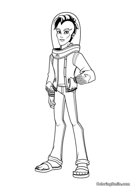 Sohn des Flussmonsters - Ausmalbild