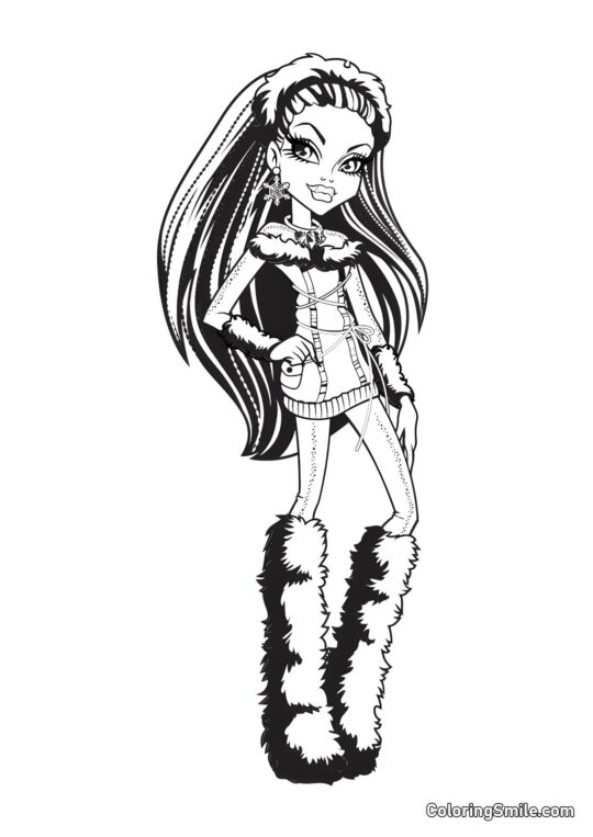 Abbey Bominable von Monster High - Ausmalbild